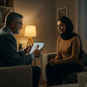  جلسه درمانی آنلاین با یک درمانگر و یک بیمار ایرانی